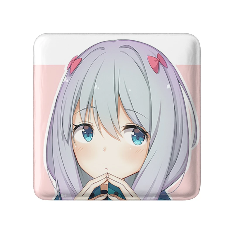 مگنت خندالو طرح ساگیری انیمه ارومانگا سنسی Eromanga Sensei  مدل مربعی کد 22662