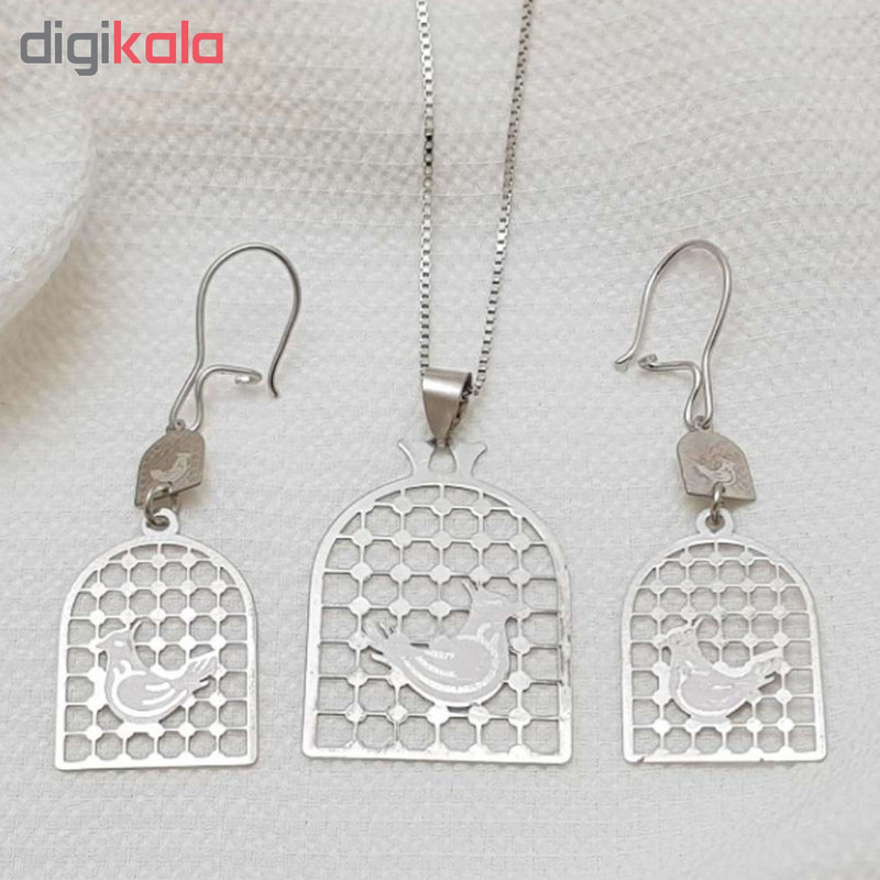 نیم ست نقره طرح لیزری مرغ آمین کد ِِDAS23 نیم ست نقره طرح لیزری مرغ آمین کد ِِDAS23