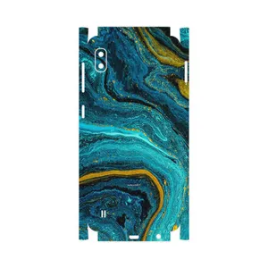 MAHOOT Turquoise marblewith golden streaks-FullSkin Cover Sticker for Samsung Galaxy A10