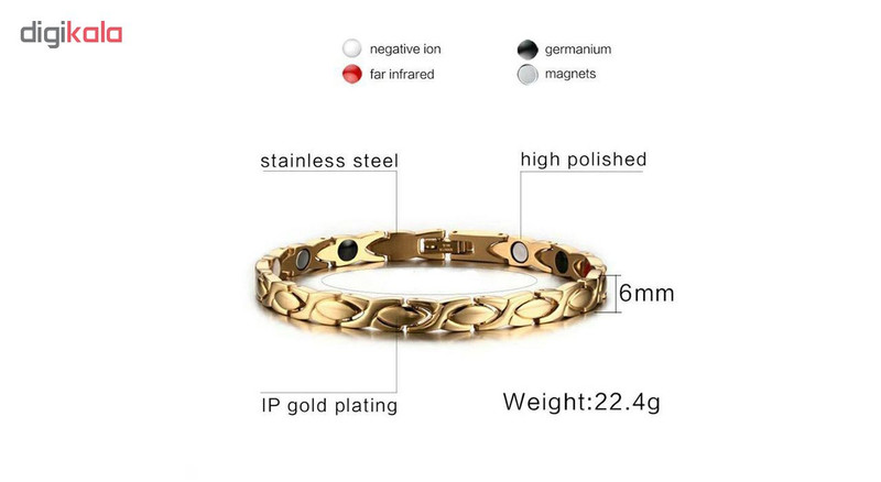 دستبند مغناطیسی سلامت اصل مدل Geometric 