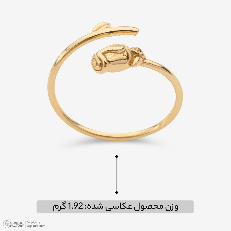 انگشتر طلا 18 عیار زنانه گالری طلا و جواهر هانی مدل Amg1211