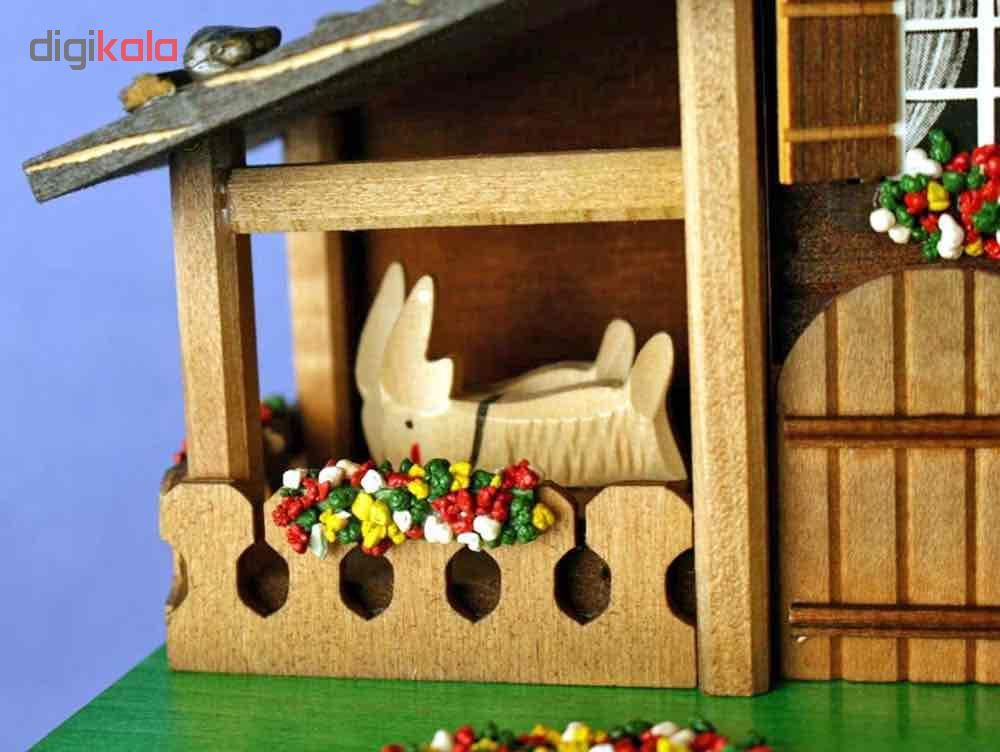 خرید اینترنتی با تخفیف ویژه ساعت دیواری کوکو لوتچر طرح کلبهی برینتز