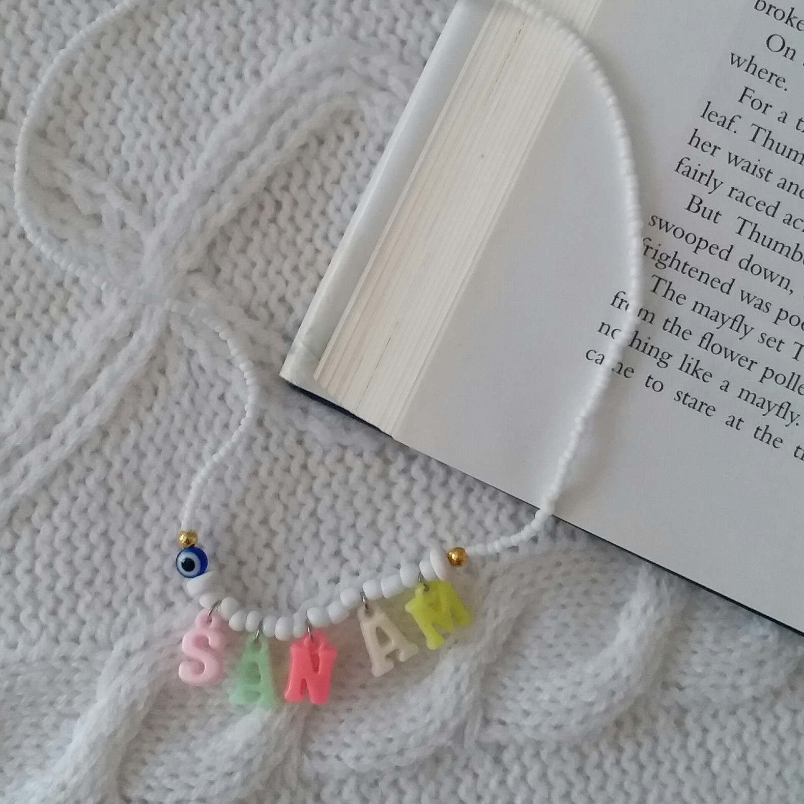 گردنبند دخترانه مدل تابستانی اسم صنم کد G215 گردنبند دخترانه مدل تابستانی اسم صنم کد G215