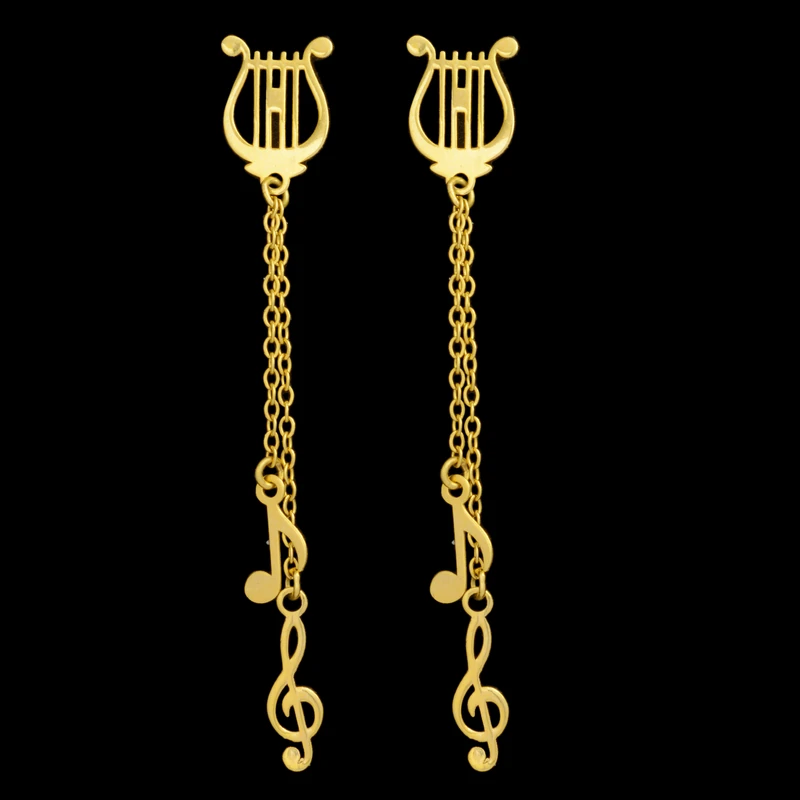 گوشواره میخی طلا 18 عیار زنانه طلای مستجابی مدل نت موسیقی کد 52146