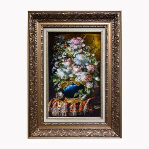 تابلو فرش دستبافت طرح گل کد 8740213