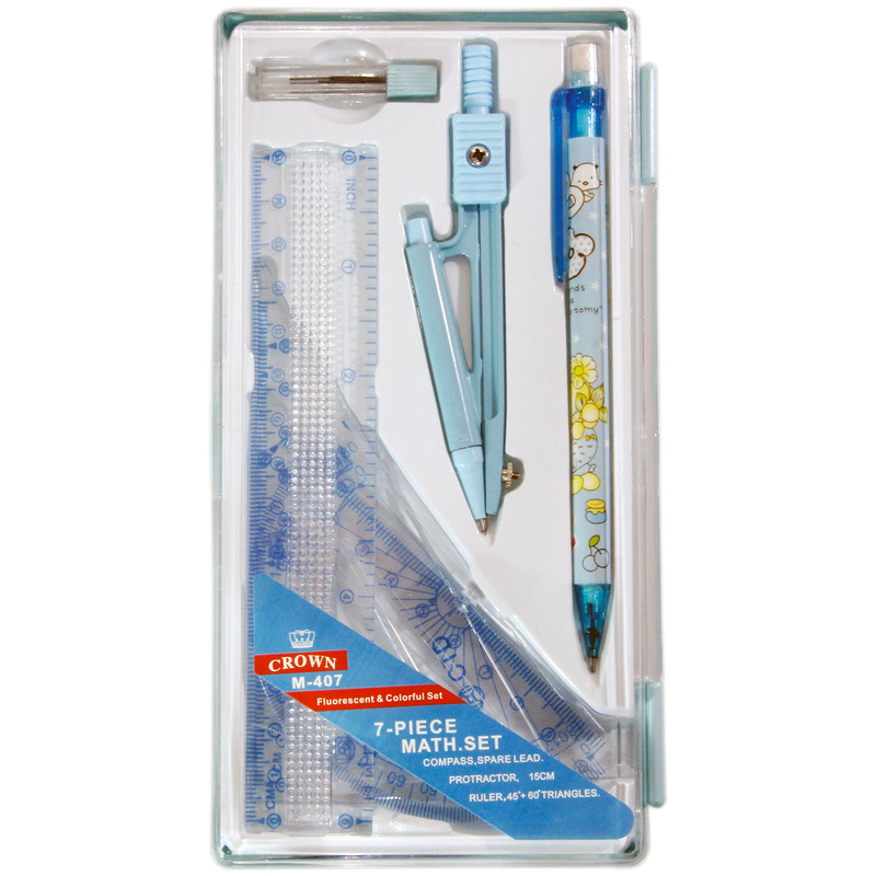 ست لوازم تحریر 7 تکه کراون مدل M-407 Blue ست لوازم تحریر 7 تکه کراون مدل M-407 Blue