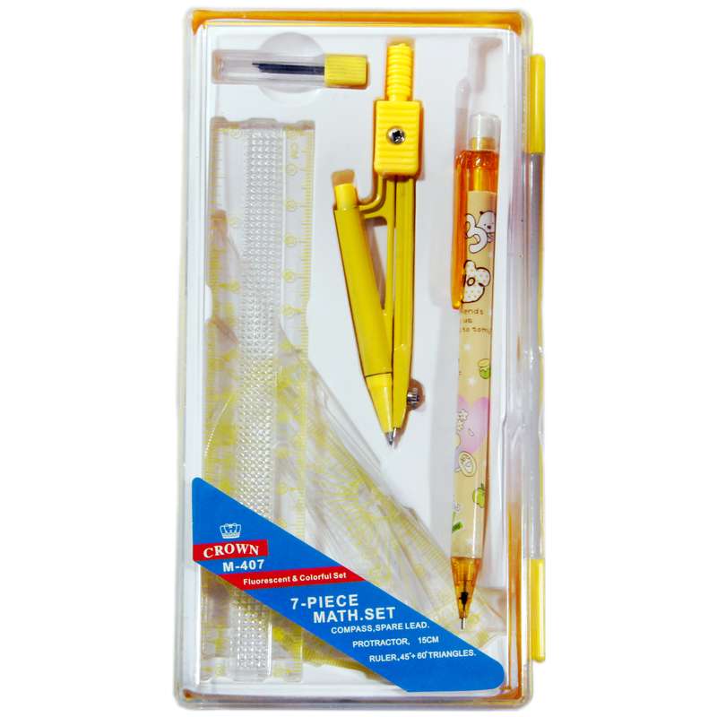 ست لوازم تحریر 7 تکه کراون مدل M-407 Yellow ست لوازم تحریر 7 تکه کراون مدل M-407 Yellow