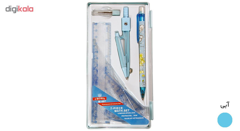 ست لوازم تحریر 7 تکه کراون مدل M-407 Blue ست لوازم تحریر 7 تکه کراون مدل M-407 Blue