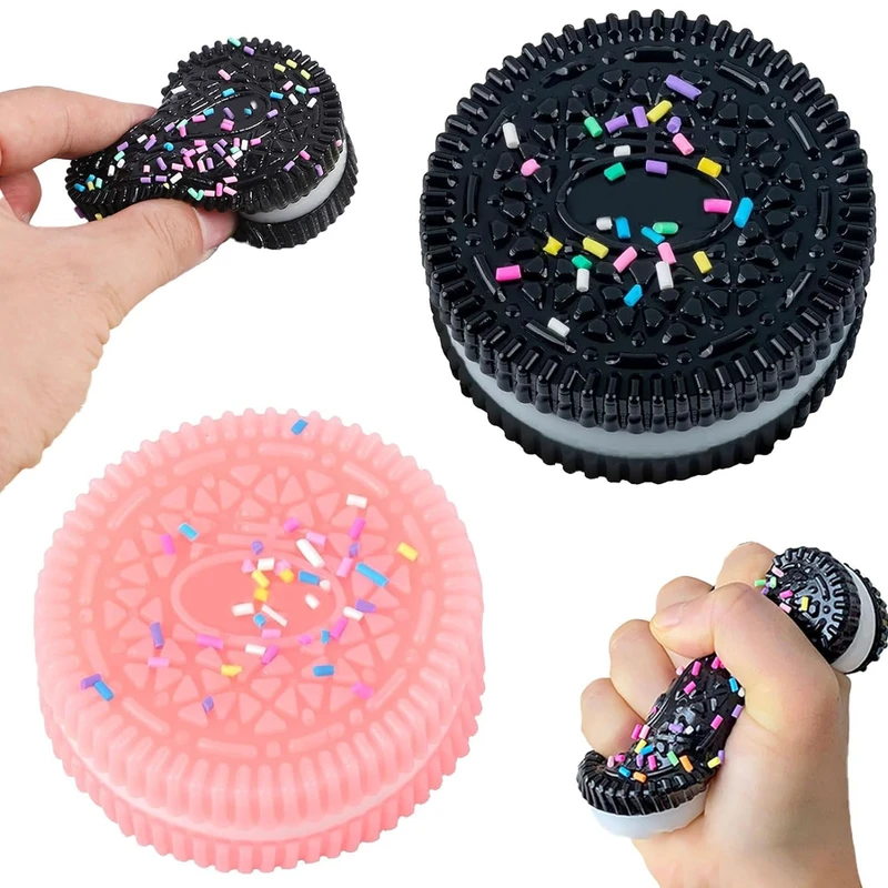 عکس شماره 5 : فیجت ضد استرس سمید مدل اسکوییشی نرمالو طرح بیسکوئیت 3 لایه