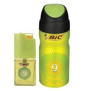 اسپری زنانه بیک مدل 9 حجم 150 میلی لیتر به همراه عطر جیبی زنانه بیک مدل 9حجم 7 میلی لیتر