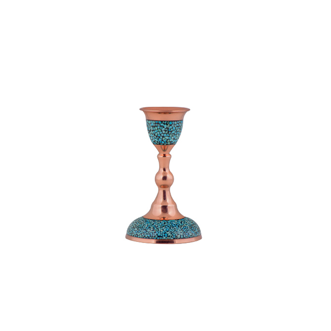 شمعدان فیروزه کوبی آقاجانی کد F026