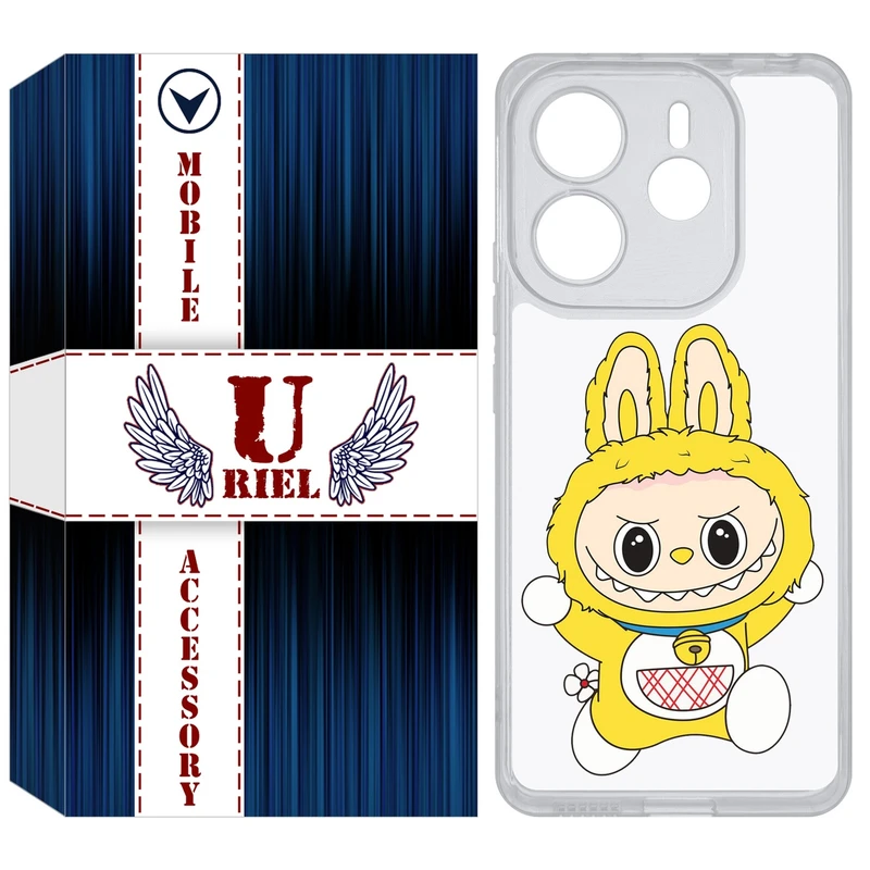 کاور یوریل مدل Clear کد 122 طرح لبوبو مناسب برای گوشی موبایل شیائومی Redmi Note 14 4G