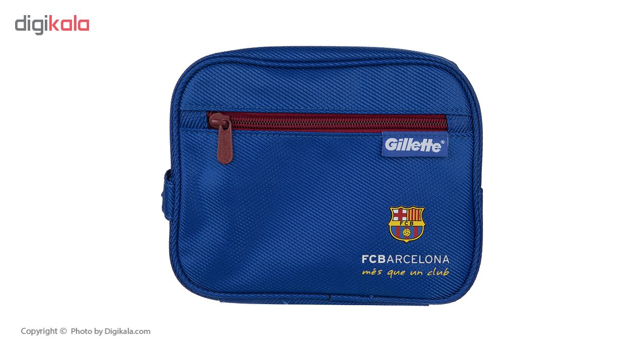 پک ژل اصلاح مردانه ژیلت مدل FCBARCELONA به همراه کیف