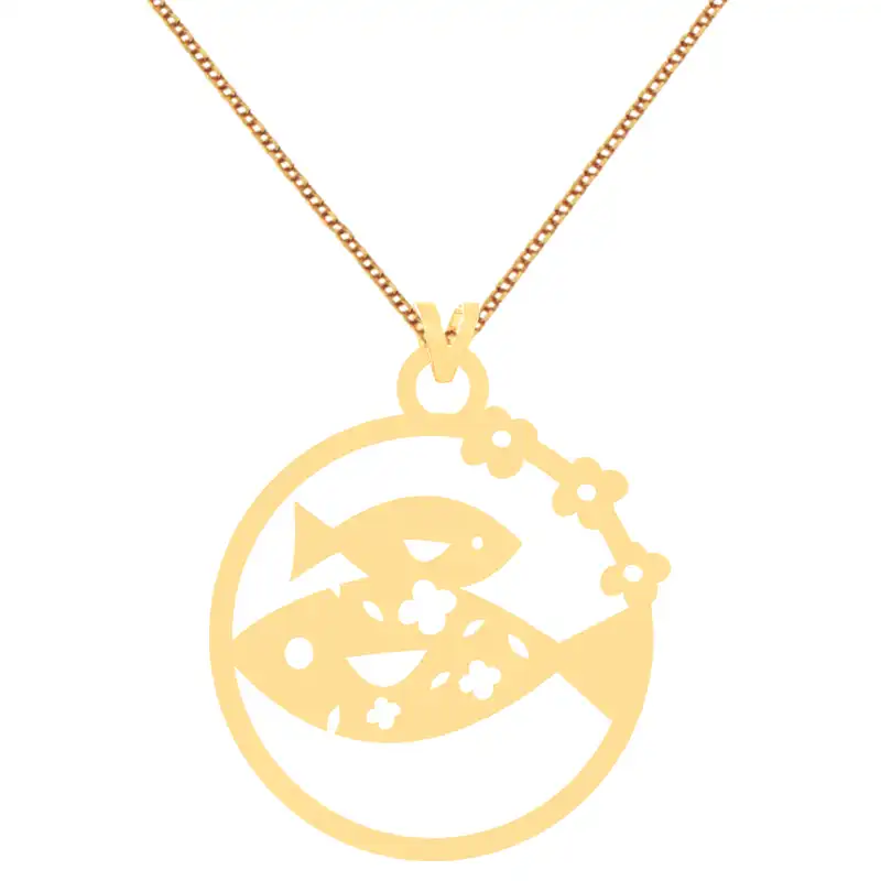 گردنبند طلا 18 عیار زنانه کرابو طرح ماه اسفند مدل Kr7162
