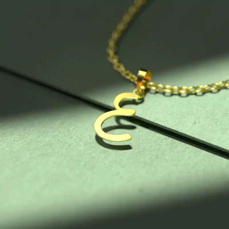 گردنبند طلا 18 عیار زنانه مدوپد مدل حرف ع کد I3-1-1353