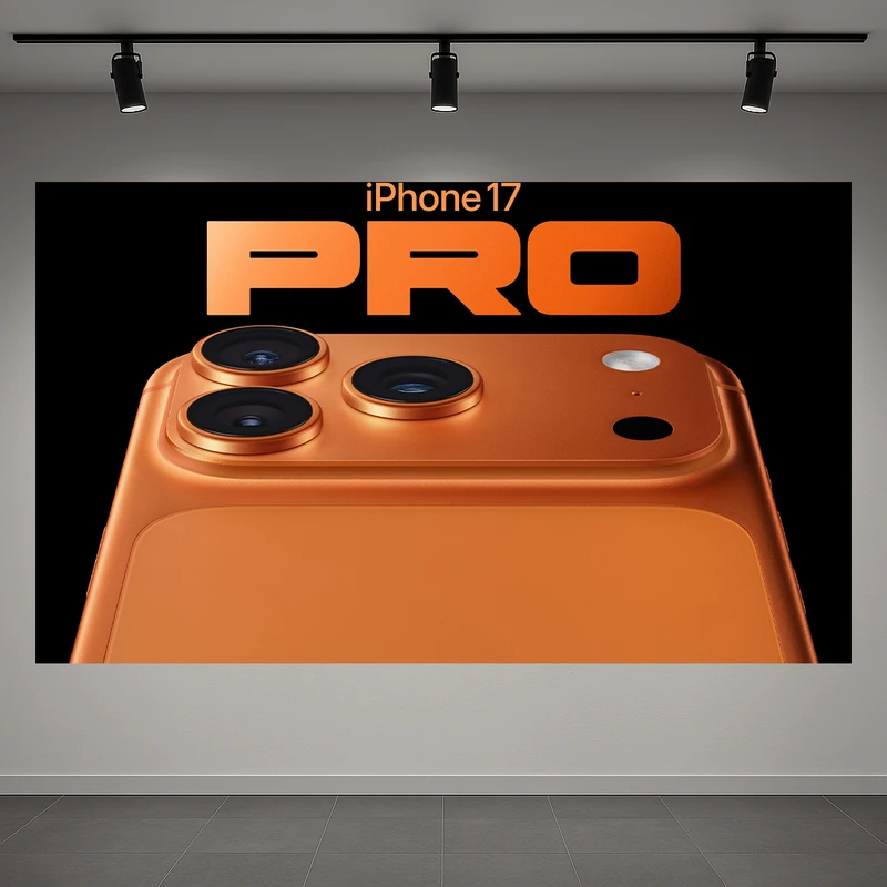 پوستر پارچه ای طرح مخمل آیفون 17 پرو مدل شیک کد AR3059444