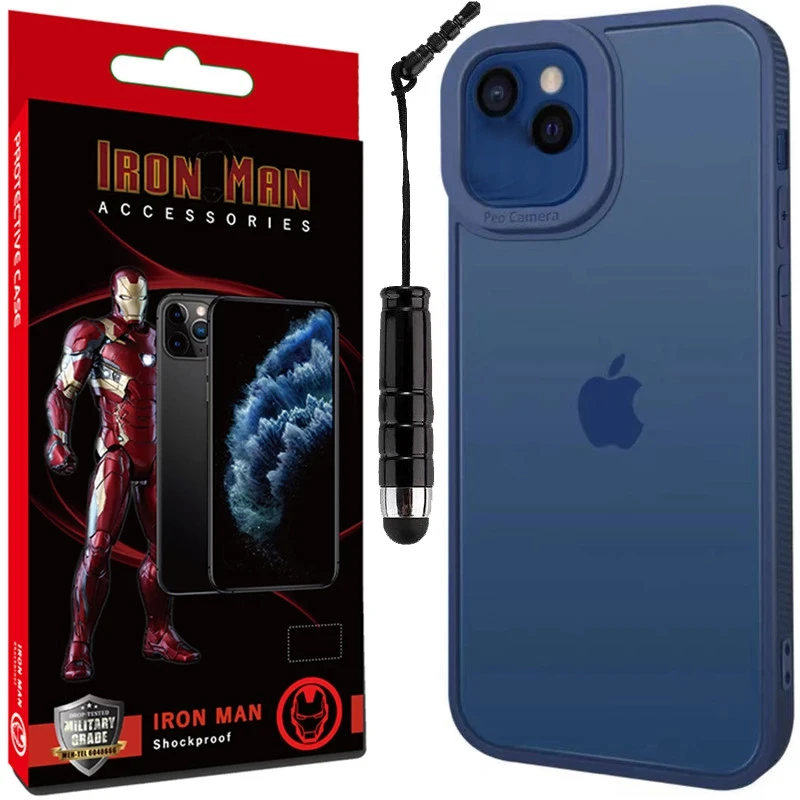 کاور آیرون من مدل Pro Camera مناسب برای گوشی موبایل اپل Iphone 14 PROMAX به همراه قلم لمسی