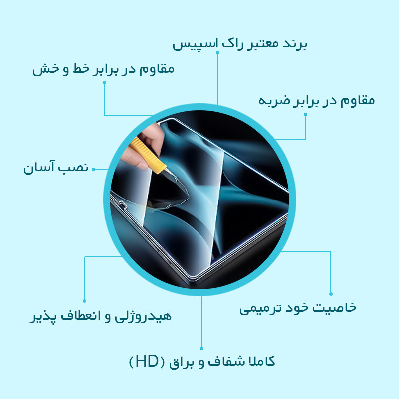 محافظ صفحه نمایش شفاف راک اسپیس مدل HyGEL مناسب برای تبلت هوآوی MatePad SE 10.4