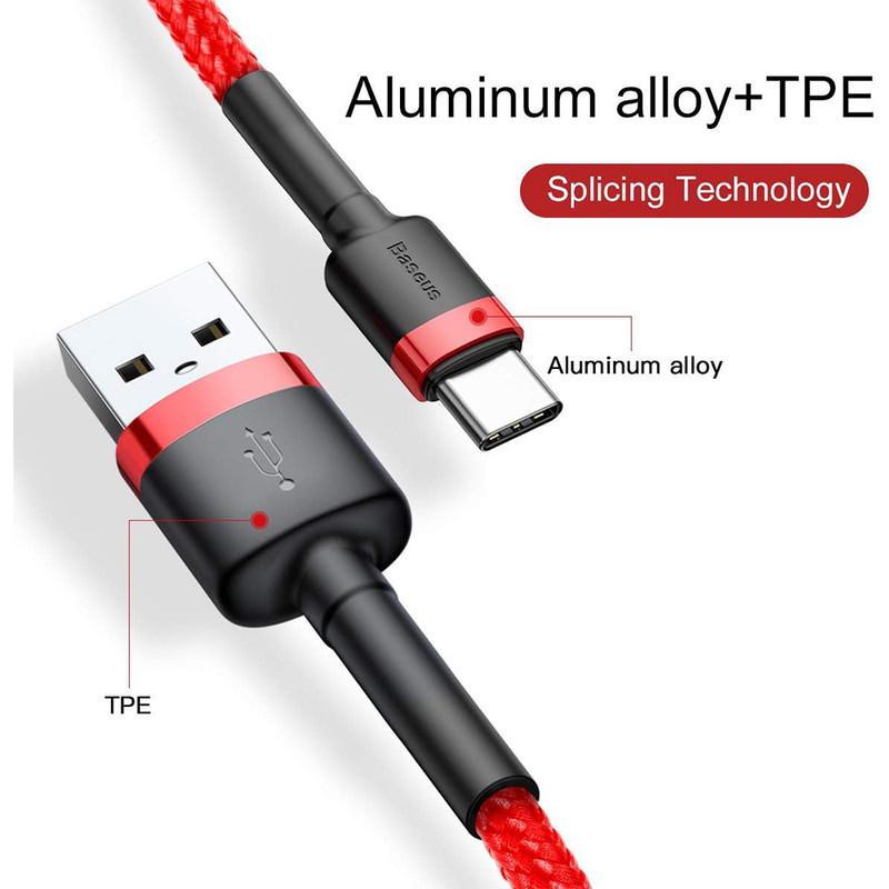 کابل تبدیل USB به USB-C بیسوس مدل CATKLF-B09 Rapid Charge Cafule طول 1 متر