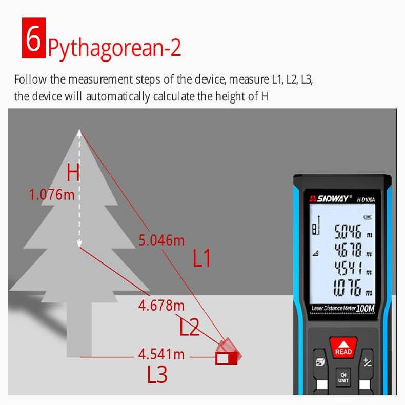 متر لیزری سندوی مدل H-D510A