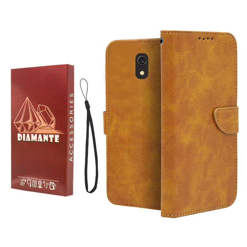 کیف کلاسوری دیامانته مدل Mortand Ros مناسب برای گوشی موبایل شیائومی Redmi 8A به همراه بندآویز