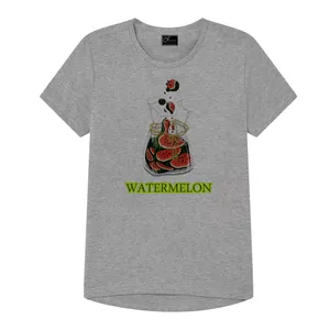 تی شرت دخترانه مدل هندوانه  کد J60 رنگ طوسی