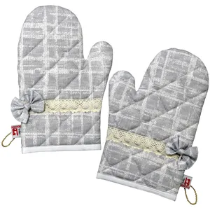 دستکش فر منسوجات خسروشاهی برتر مدل کلاسیک طرح سرامیک بسته 2 عددی کد DASK38