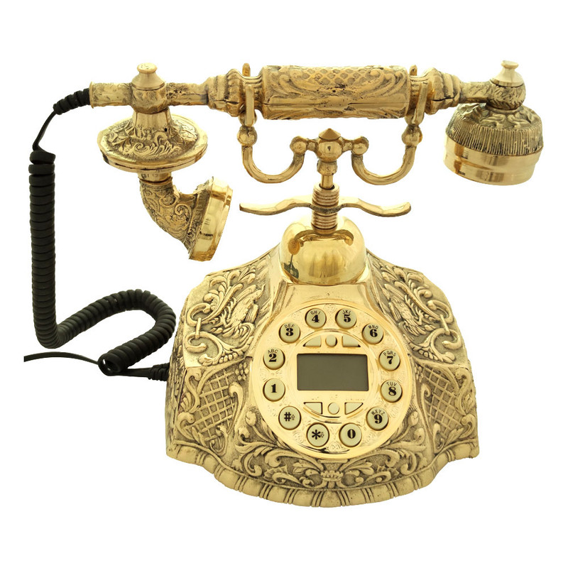 تلفن برنزی کلاسیک مدل گرد کد 533