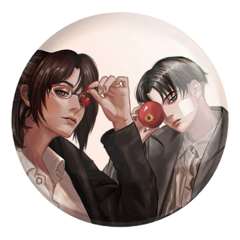 پیکسل خندالو طرح لیوای و هانجی انیمه اتک آن تایتان Attack on Titan کد 11055 مدل بزرگ