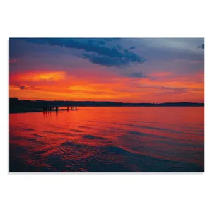 تابلو شاسی طرح غروب آفتاب و دریا Sunset & Sea مدل NV0874