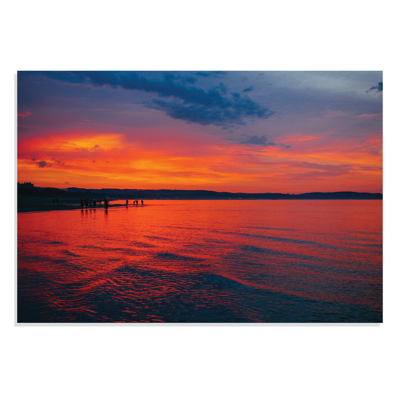 تابلو شاسی طرح غروب آفتاب و دریا Sunset & Sea مدل NV0874