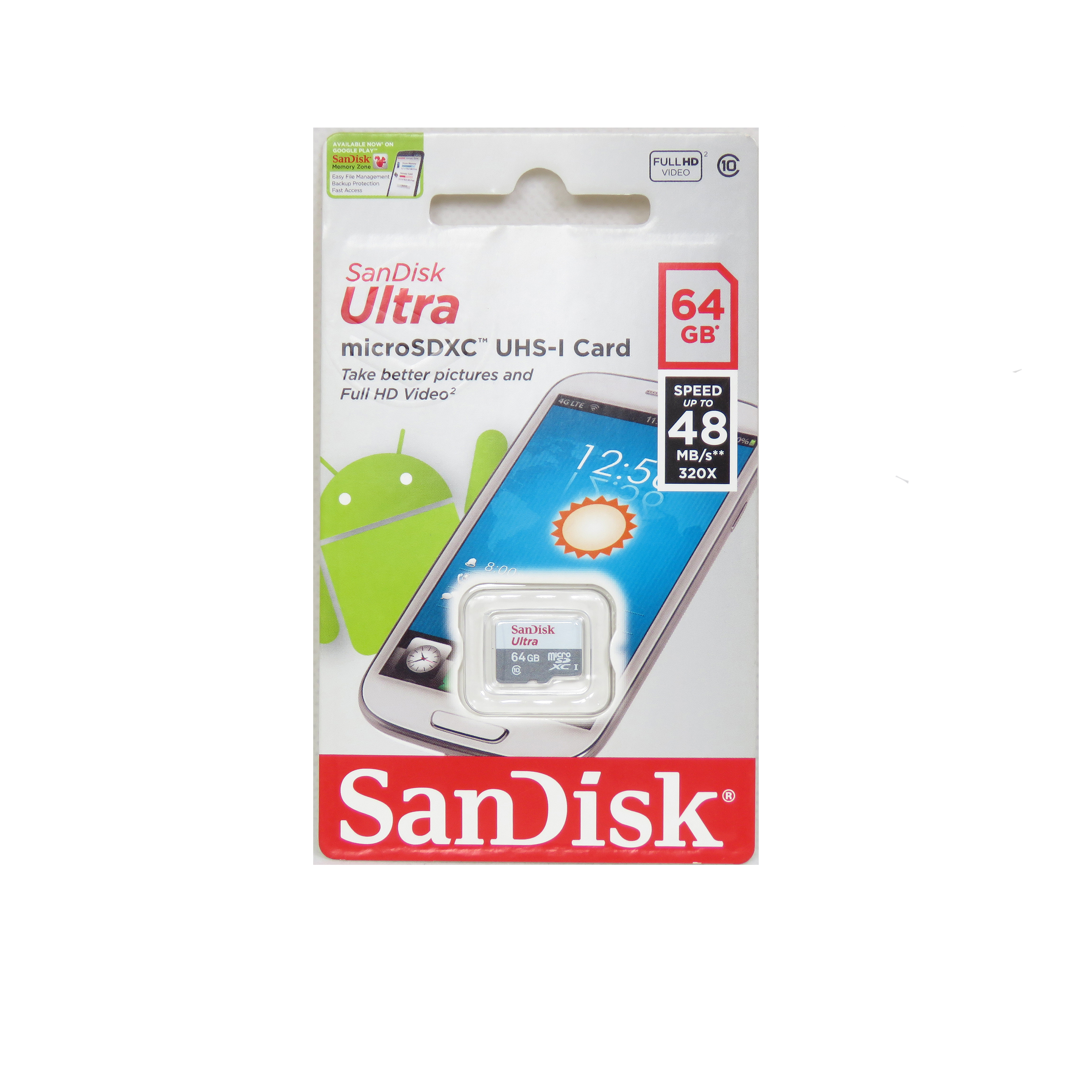 کارت حافظه microSDXC سن دیسک مدل Ultra کلاس 10 استاندارد UHS-I سرعت 48MBps ظرفیت 64 گیگابایت