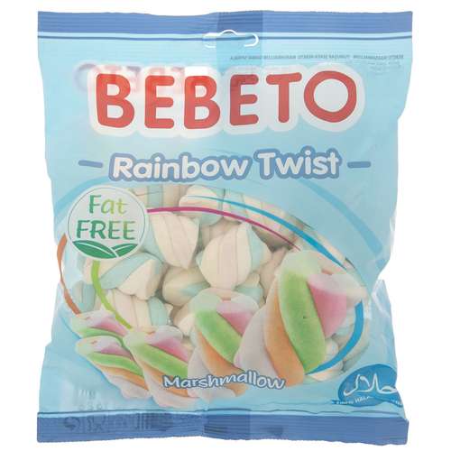 مارشمالو ببتو مدل Rainbow Twist مقدار 135 گرم