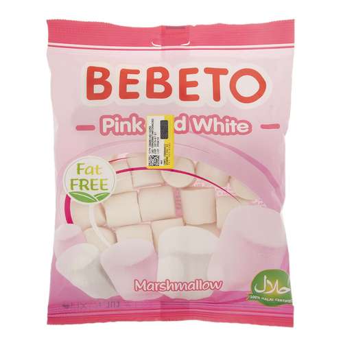 مارشمالو ببتو مدل Pink And White مقدار 135 گرم