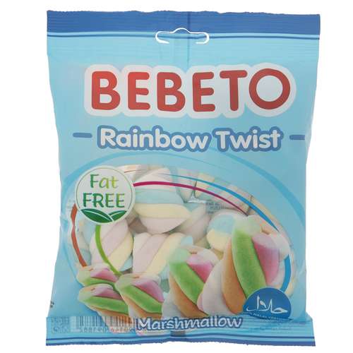 مارشمالو ببتو مدل Rainbow Twist مقدار 60 گرم