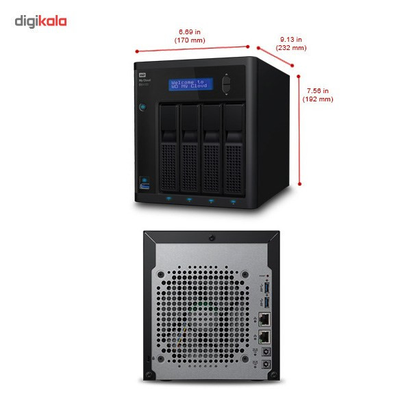ذخیره ساز تحت شبکه 4Bay وسترن دیجیتال مدل My Cloud EX4100 ظرفیت 24 ترابایت