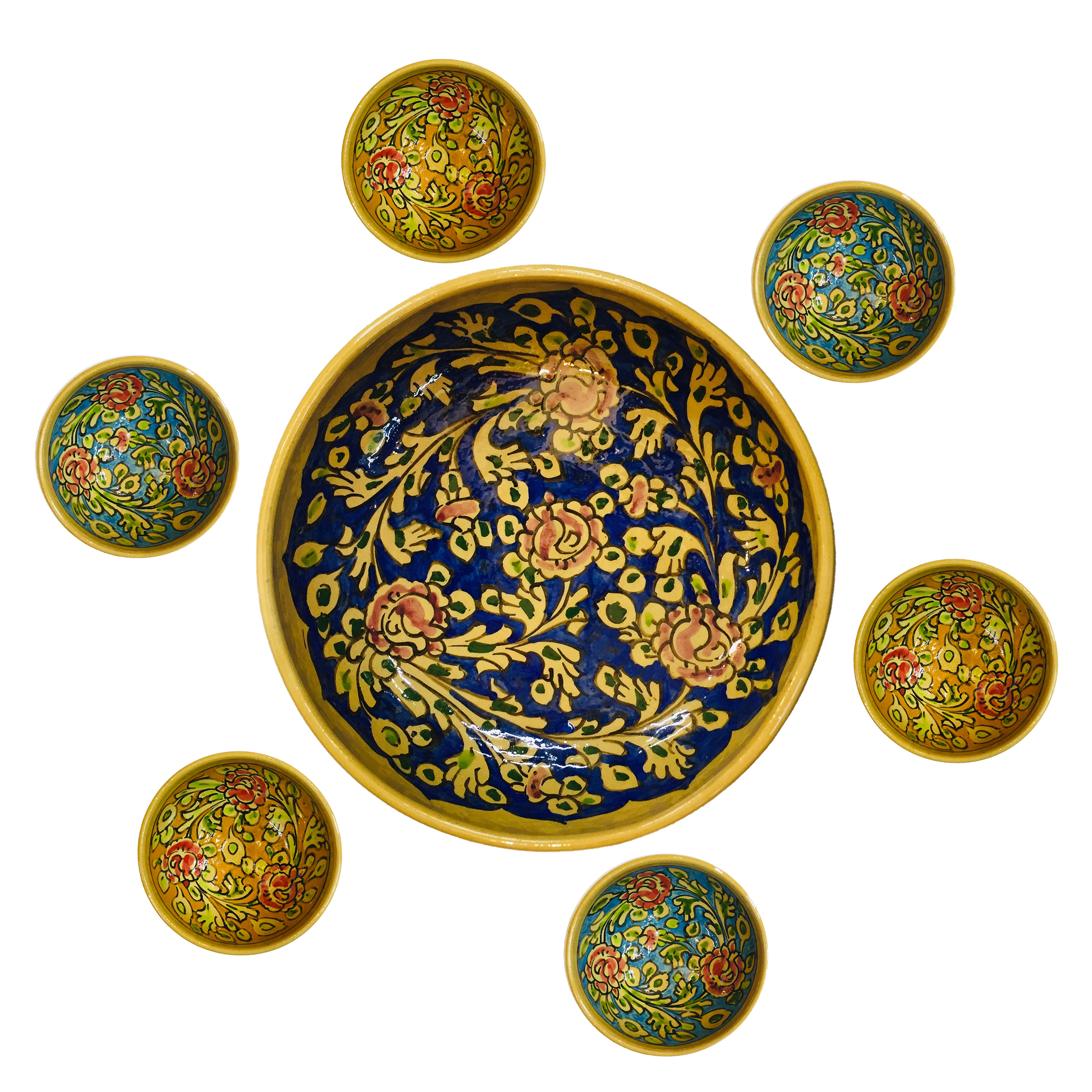 مجموعه ظروف هفت سین 7 پارچه طرح گل