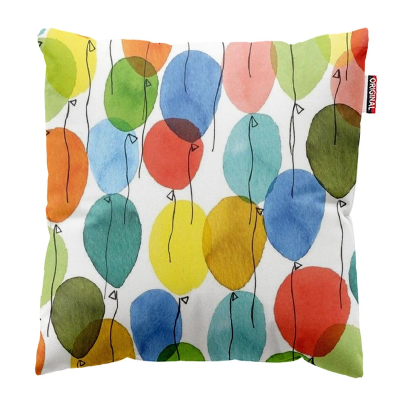   کوسن پاد آفرین طرح بادکنک های رنگی کد 1529 سایز 30*30 سانتی متر