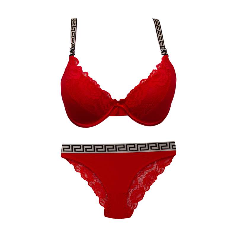 ست شورت و سوتین زنانه مدل اسفنجی بدون جک کد 236 رنگ قرمز