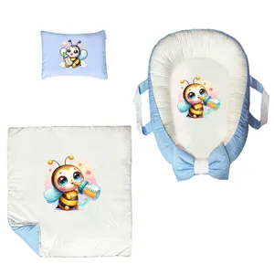 سرویس خواب 3 تکه نوزاد پادآفرین مدل گارد محافظ طرح زنبورعسل کد PG063