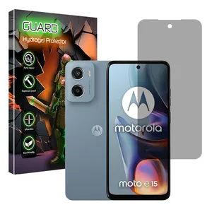 GUARD Tough model privacy screen protector suitable for Motorola Moto E15 mobile phone