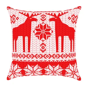 کاور کوسن مدل مخمل طرح کریسمس کد 4021