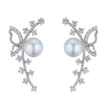 گوشواره طرح بال پروانه مدل EAR273S0