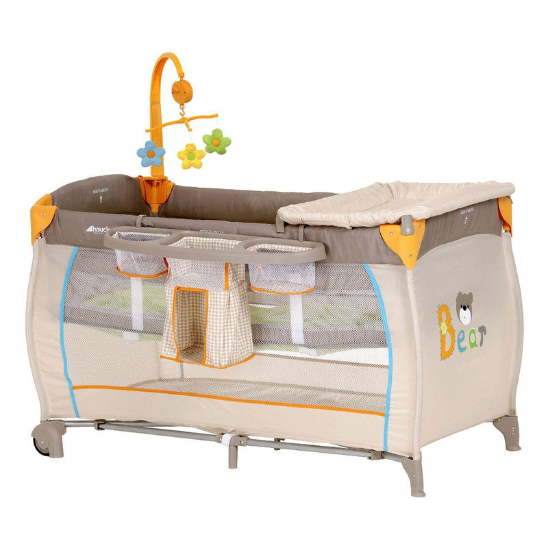 تخت و پارک بازی هاوک مدل Babycenter Bear
