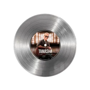 تابلو نیپ آرت طرح دیسک گرامافون مدل 9186 فریم نقره ای