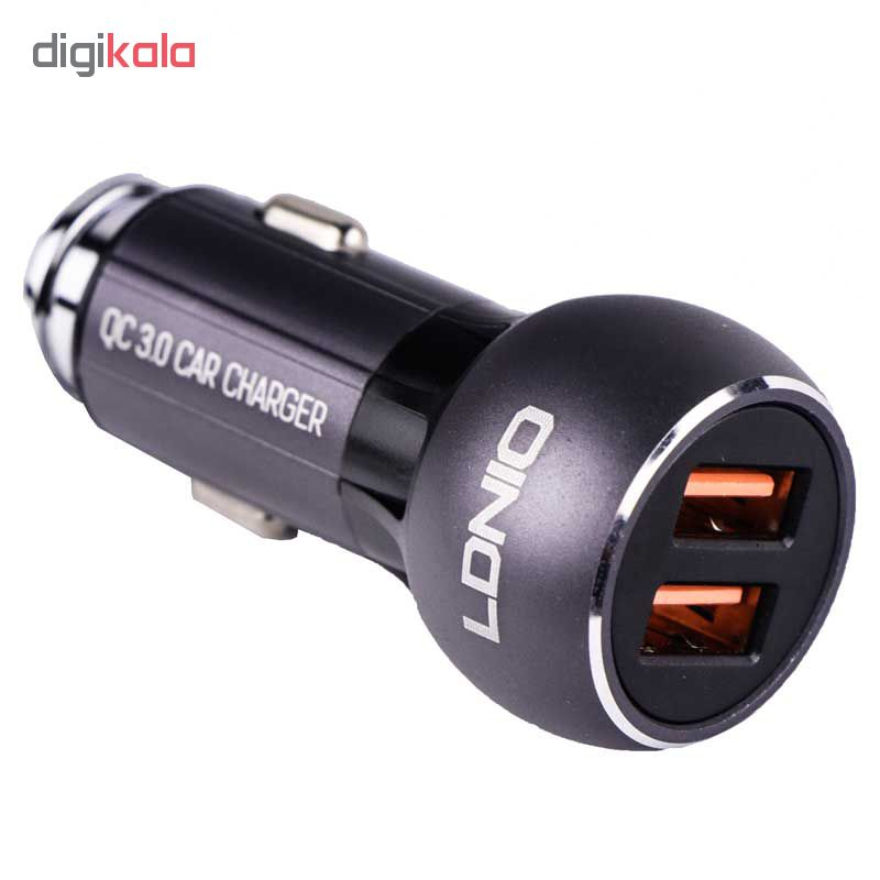 شارژر فندکی الدینیو مدل C503Q همراه با کابل microUSB