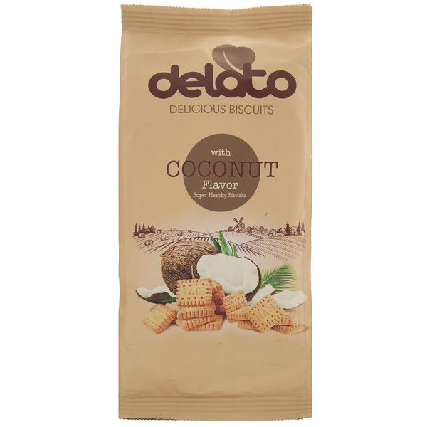 بیسکوییت با طعم نارگیل دلاتو مقدار 170 گرم بیسکوییت با طعم نارگیل دلاتو مقدار 170 گرم