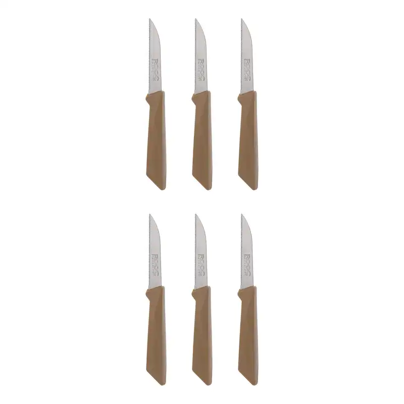 کارد میوه‌خوری روک مدل تیغه دندانه دار مجموعه شش عددی