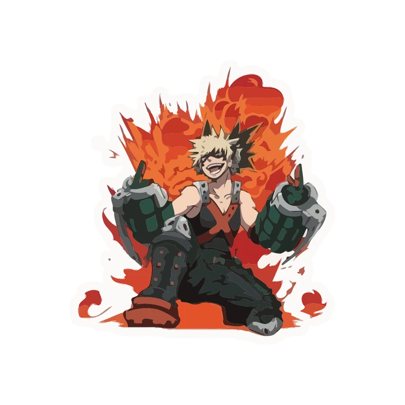 استیکر لپ تاپ طرح انیمه جنگجو کد 2125