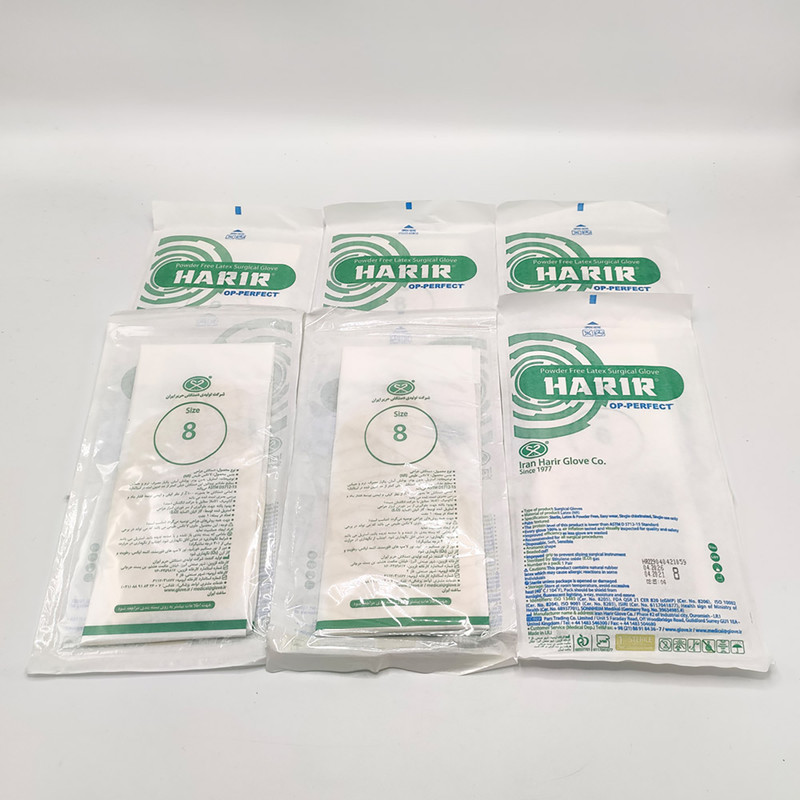 دستکش جراحی لاتکس حریر مدل 02 سایز 7.5